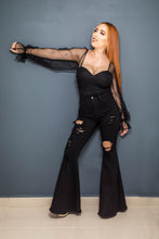 Load image into Gallery viewer, Wide Leg Distressed Jean
