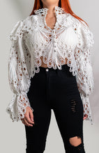 Load image into Gallery viewer, Crochet White Top
